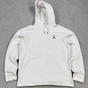 Air Jordan XL White Pullover Hoodie Black Jumpman Mock Neck Men’s
